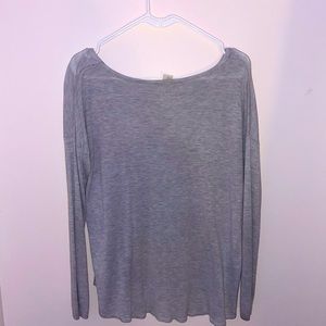 Basic grey long sleeve top